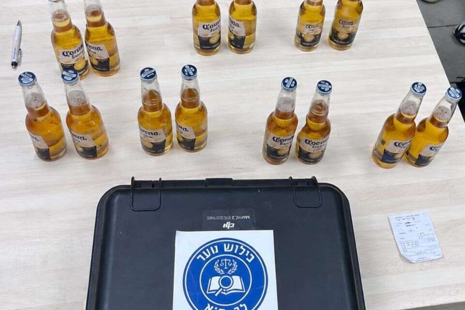 חלק מהאלכוהול שרכש הסוכן , דוברות המשטרה