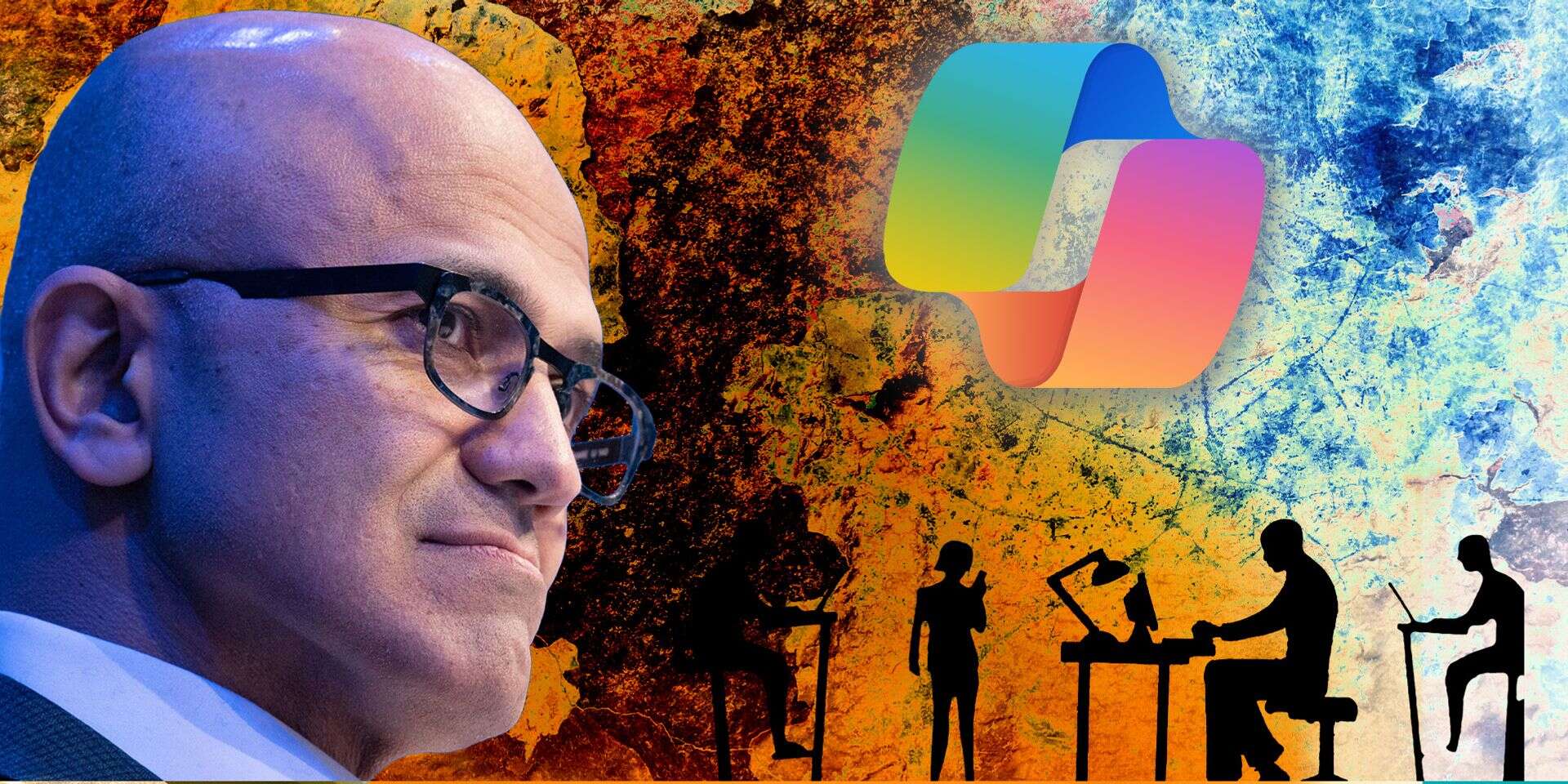 לקח את השאיפה המקורית של החברה - ועשה בדיוק ההפך. מנכ"ל מיקרוסופט סאטיה נאדלה , Greg Beadle / World Economic Forum, רויטרס