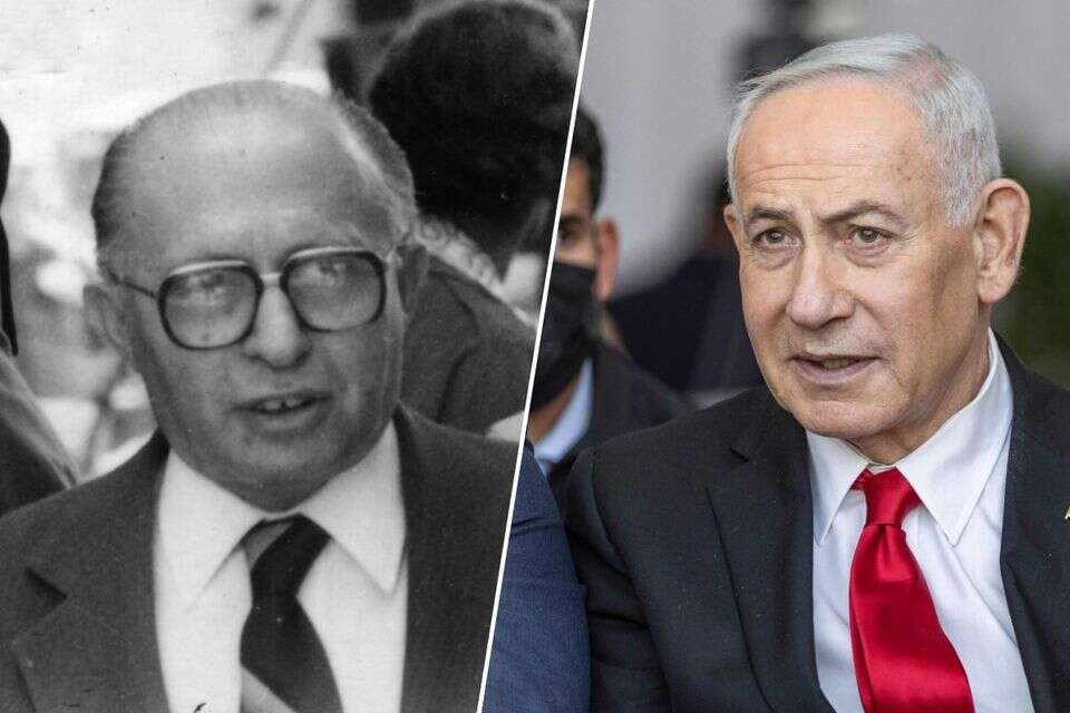 נתניהו ומנחם בגין , ארכיון צה"ל במשרד הביטחון
, AFP