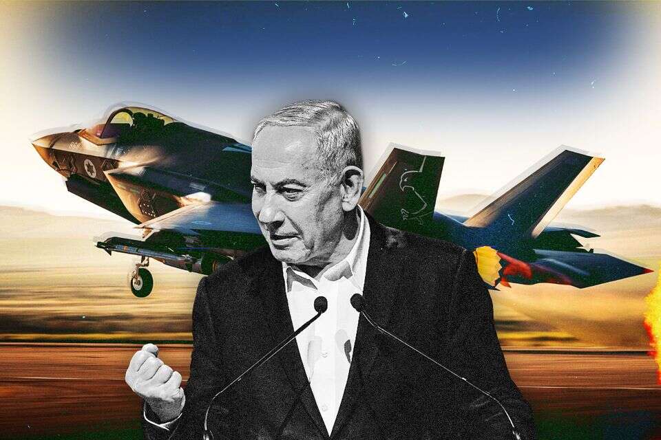 נתניהו על רקע מטוס חיל האוויר , 