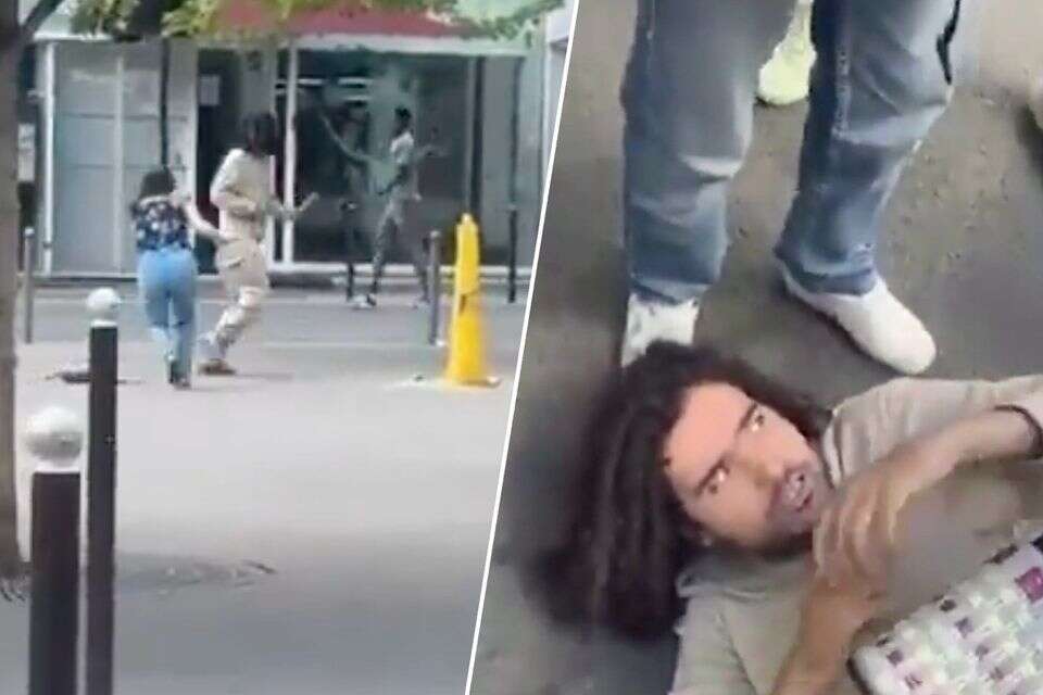 תיעוד מסע הדקירות בצפון פריז ומעצר החשוד , מתוך X