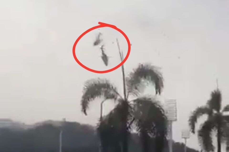 התרסקות המסוק של אוליבר טרי , צילום מסך,רשתות חברתיות