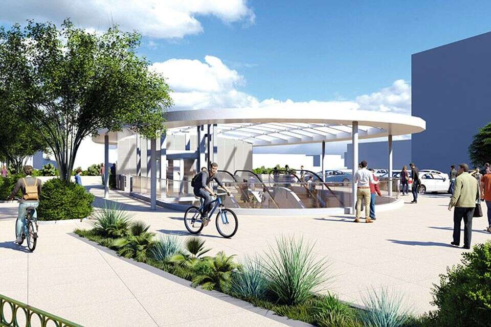 תחנת מטרו בראשון לציון מרכז , הדמיה: נט"ע