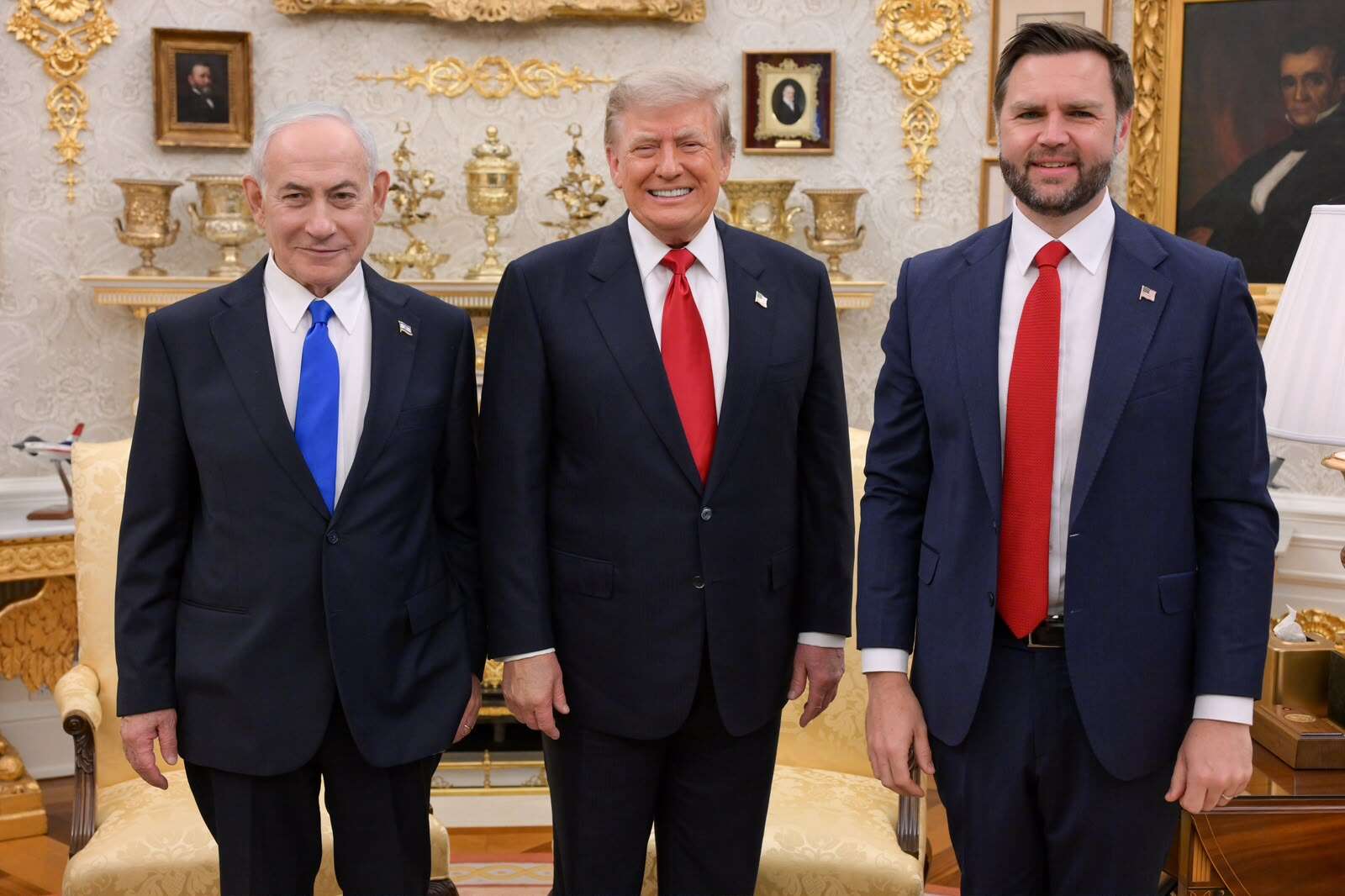 טראמפ, ואנס ונתניהו בתמונה אחת , מעיין טואף/ לע״מ