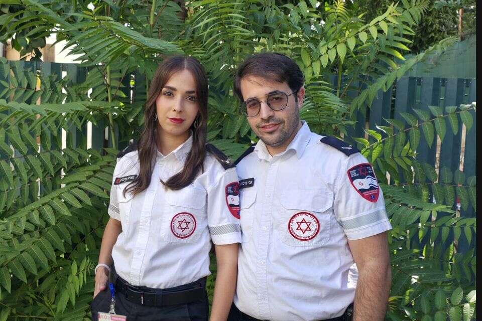 נשואים, ומתנדבים ביחד במד"א, הודיה ואבי פייבלזון , דוברות מד"א