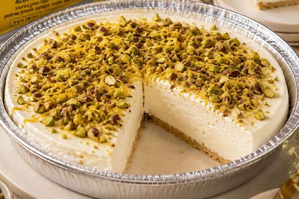 עוגת גבינה לימונית עם פיסטוקים , באדיבות הוסטס