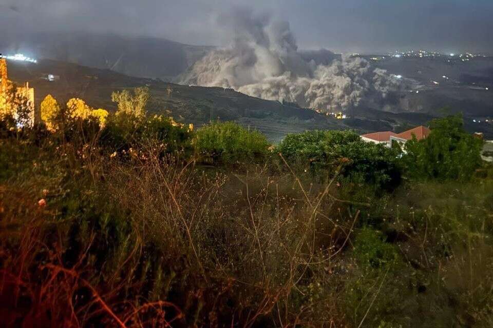 תיעוד הפיצוץ המנהרות באזור הבופור הלילה , רשתות ערביות