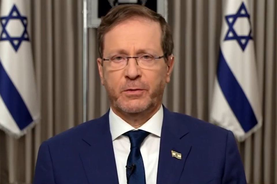 הנשיא יצחק הרצוג בריאיון לפוקס ניוז , צילום מסך