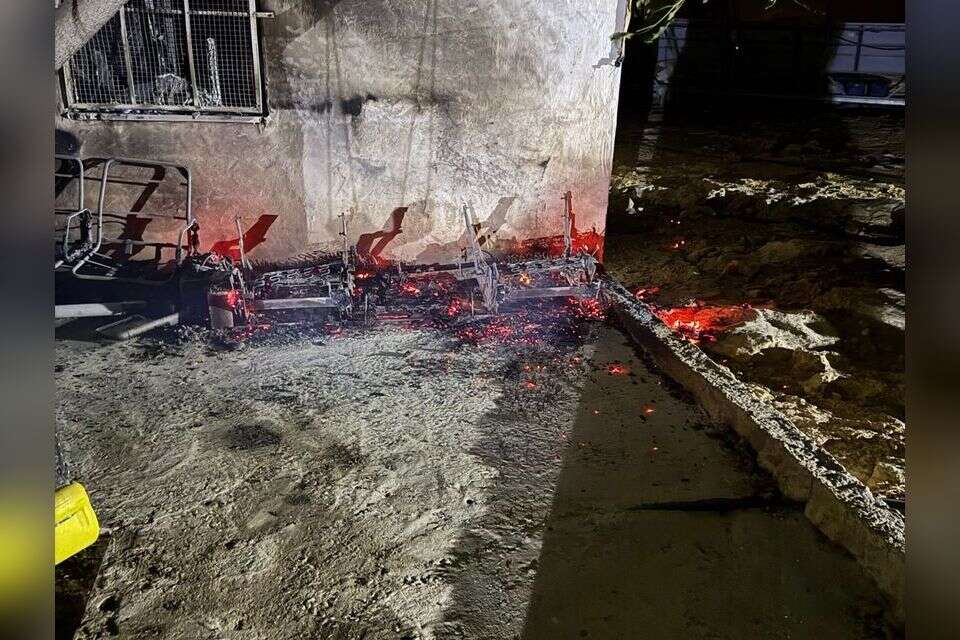 הבית שנשרף בכפר הפלסטיני ,
