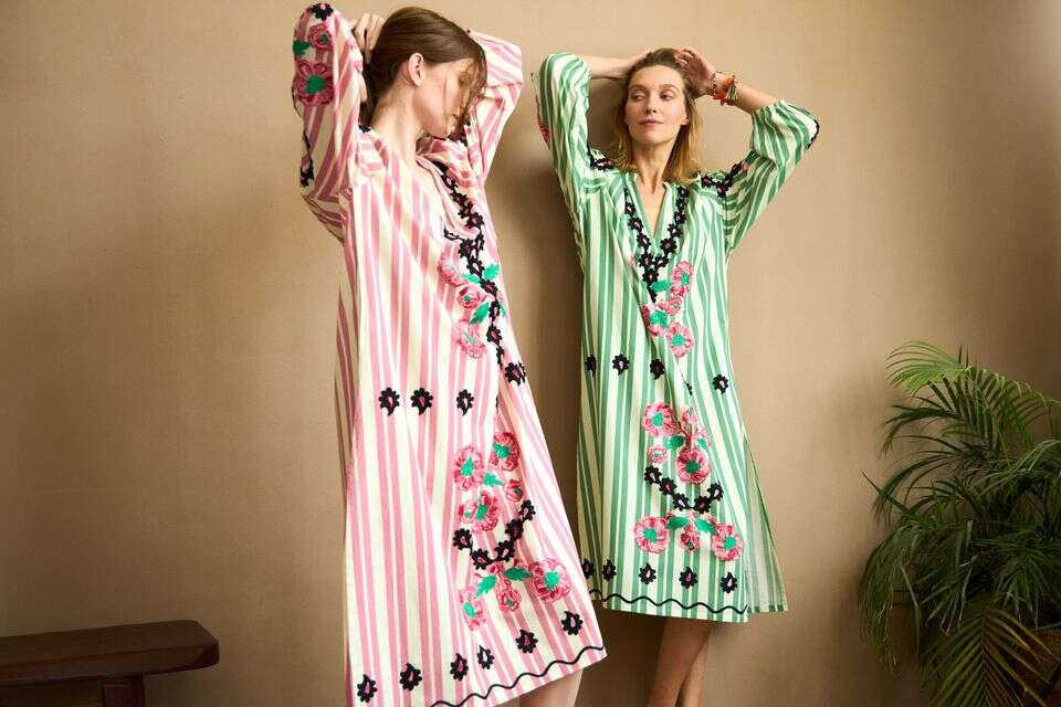 שמלה מדגם סידני מקסי של המותג גלביה , עמיר צוק