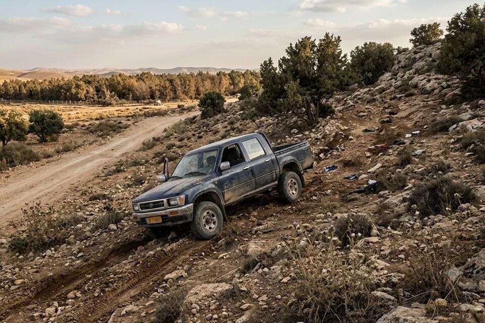 רכב בשטח פתוח (אילוסטרציה) , נעשה בבינה מלאכותית
