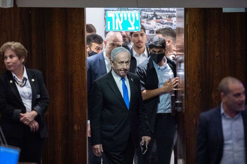 ראש הממשלה נתניהו במליאת הכנסת , יונתן זינדל/פלאש 90