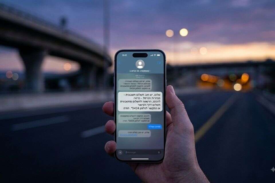 ה-SMS שמפיל מיליוני ישראלים: הנתון המבהיל על הפישינג מכביש 6