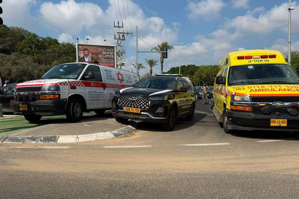 זירת התאונה בתל אביב , תיעוד מבצעי מד"א