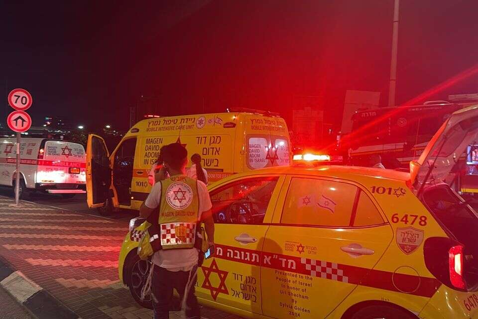 זירת האירוע בסמוך לפל ים , מד"א