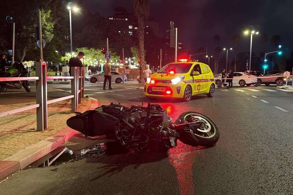 תאונת דרכים בין רוכב אופנוע ורכב , תיעוד מבצעי מד"א