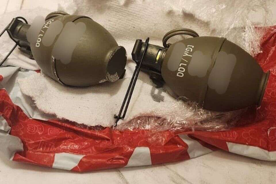 תיעוד הרימונים שנתפסו , דוברות המשטרה