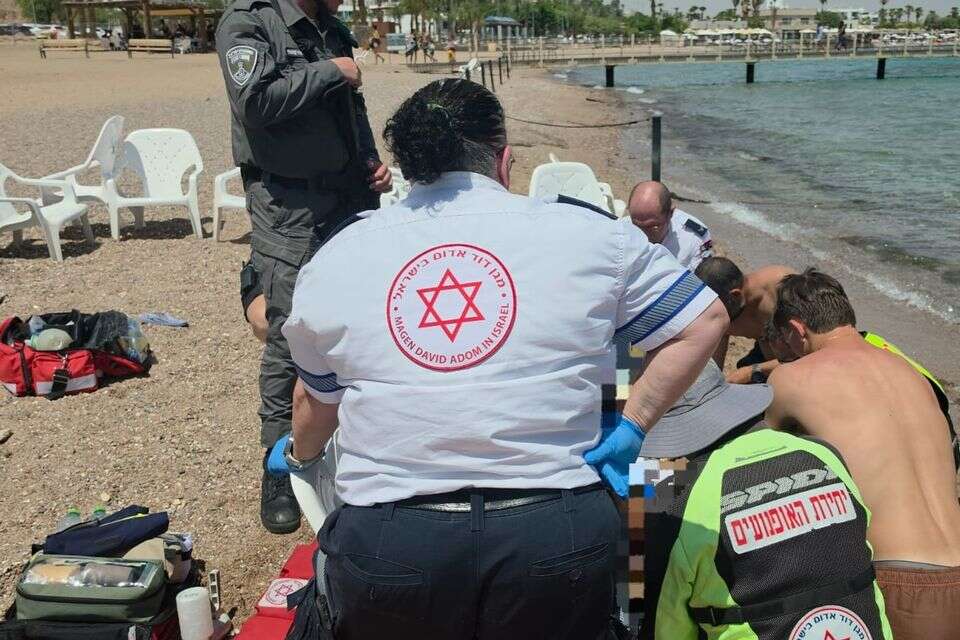 זירת הטביעה באילת , מד"א