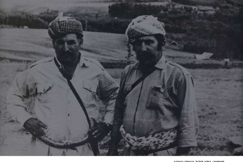 לחם עם הכורדים בעיראק. תא"ל במיל' צורי שגיא (משמאל) , אפרת אשל
