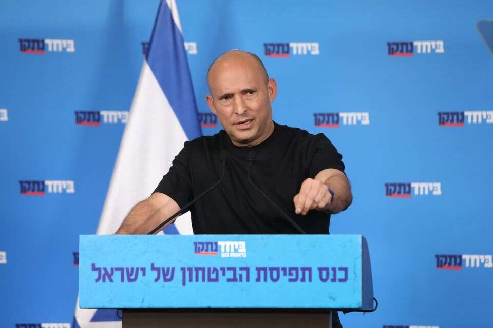 נפתלי בנט מציג את תפיסת הביטחון שלו , גדעון מרקוביץ