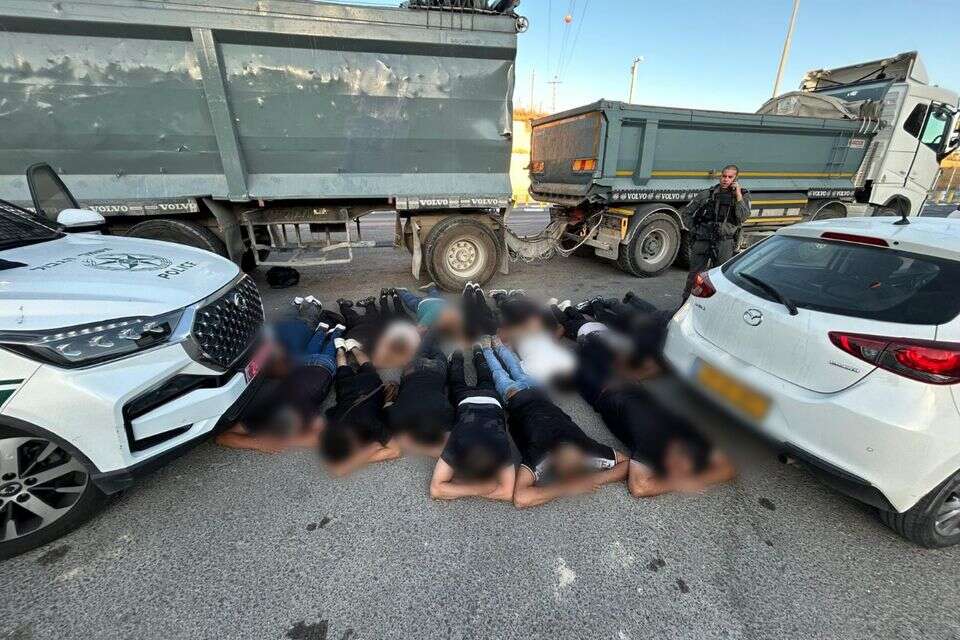 תיעוד מתוך תפיסת השב"חים במעבר מזמוריה , דוברות המשטרה