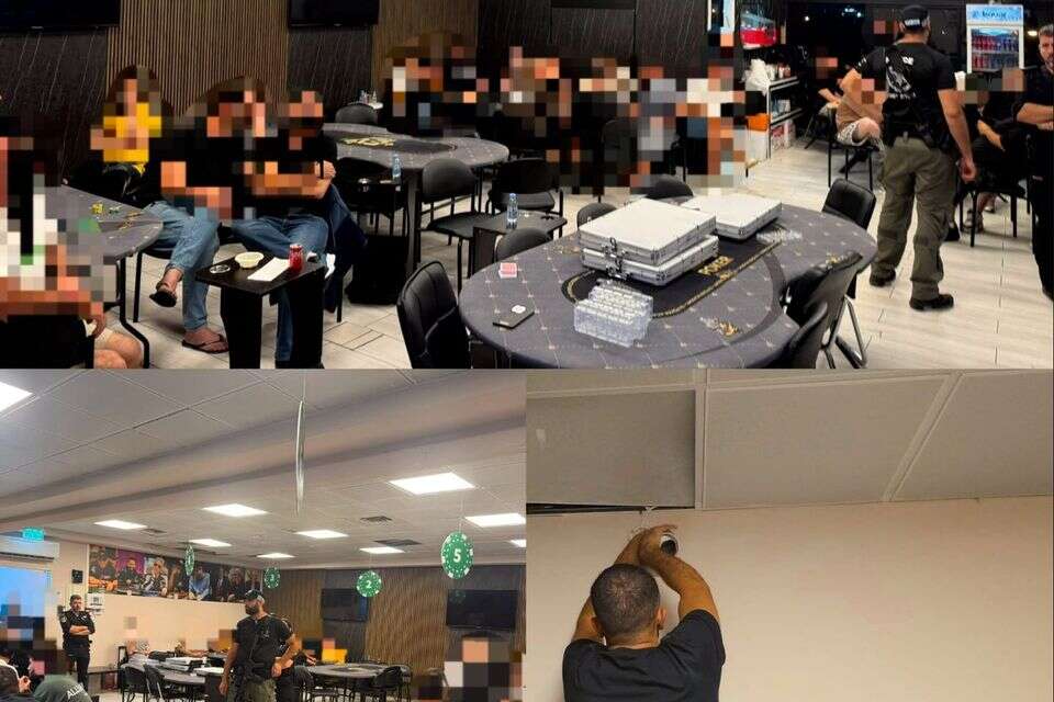 מהמרים שנתפסו בפשיטת המשטרה בחיפה , דוברות המשטרה