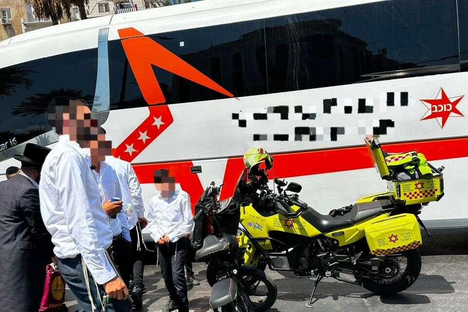 זירת התאונה בבני ברק , מד"א
