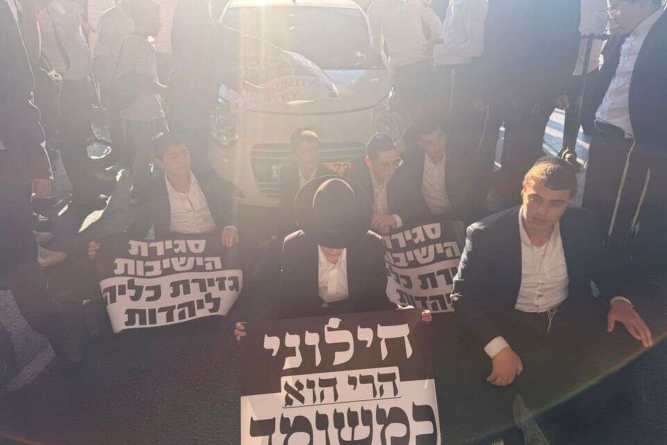 חוסמים רכב שנקלע להפגנה , יעקב הרשקוביץ