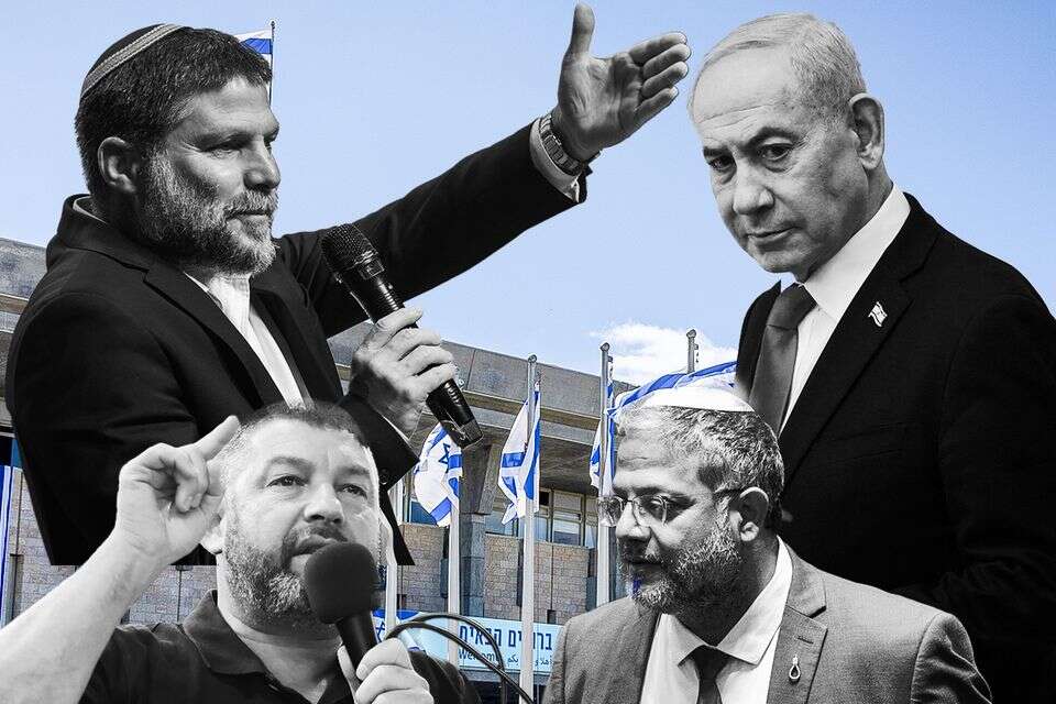 וינטר, נתניהו, סמוטריץ' ובן גביר על רקע הכנסת , קוקו, אורן בן חקון,AFP