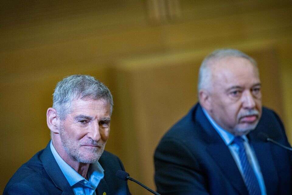 אביגדור ליברמן ויאיר גולן , יונתן זינדל/פלאש90