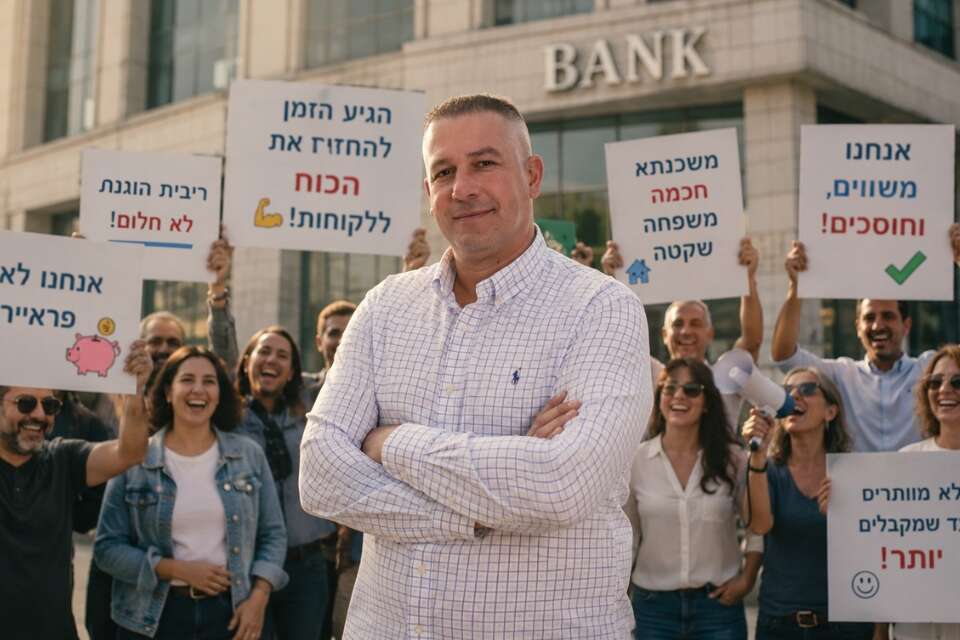אלירן ארבל: הכוח של הלקוחות מול הבנקים | צילום: תהילה רותם קייזרמן עיבוד AI
,