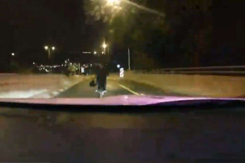 תיעוד המרדף , צילום מסך דוברות המשטרה