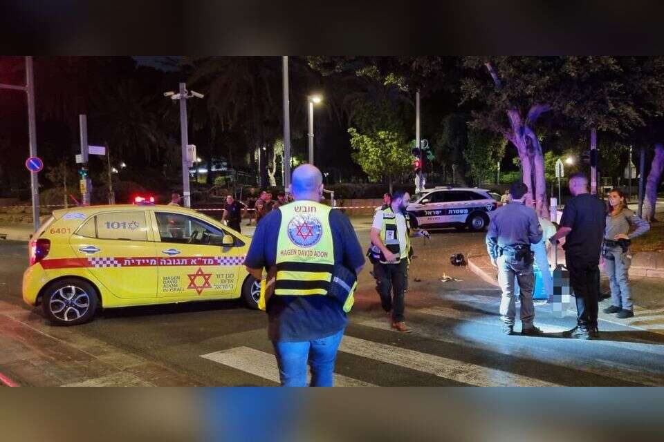 גבר נפצע מירי ביפו , תיעוד מבצעי מד"א