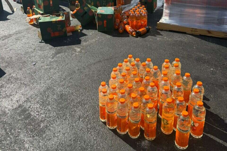 סוכל ניסיון הברחה לרצועת עזה של כ-100 בקבוקי ניקוטין נוזלי שהוסלקו בתוך בקבוקי שתייה , רשות המעברים היבשתיים של משרד הביטחון