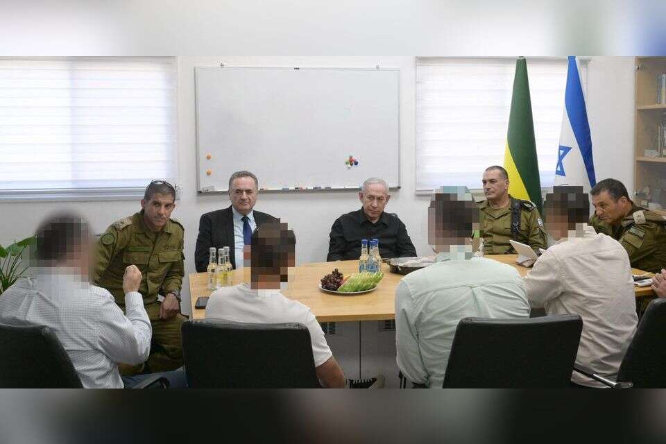 נתניהו בהערכת מצב באוגדת עזה , עמוס בן גרשום\ לע"מ