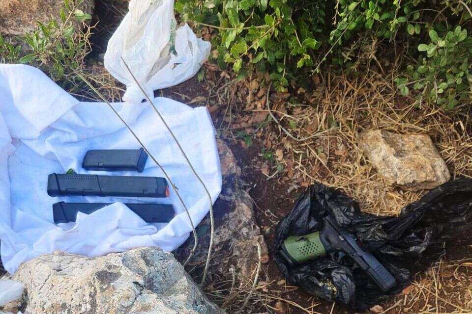 המקום שבו אותר מצבור הנשק , משטרת ישראל