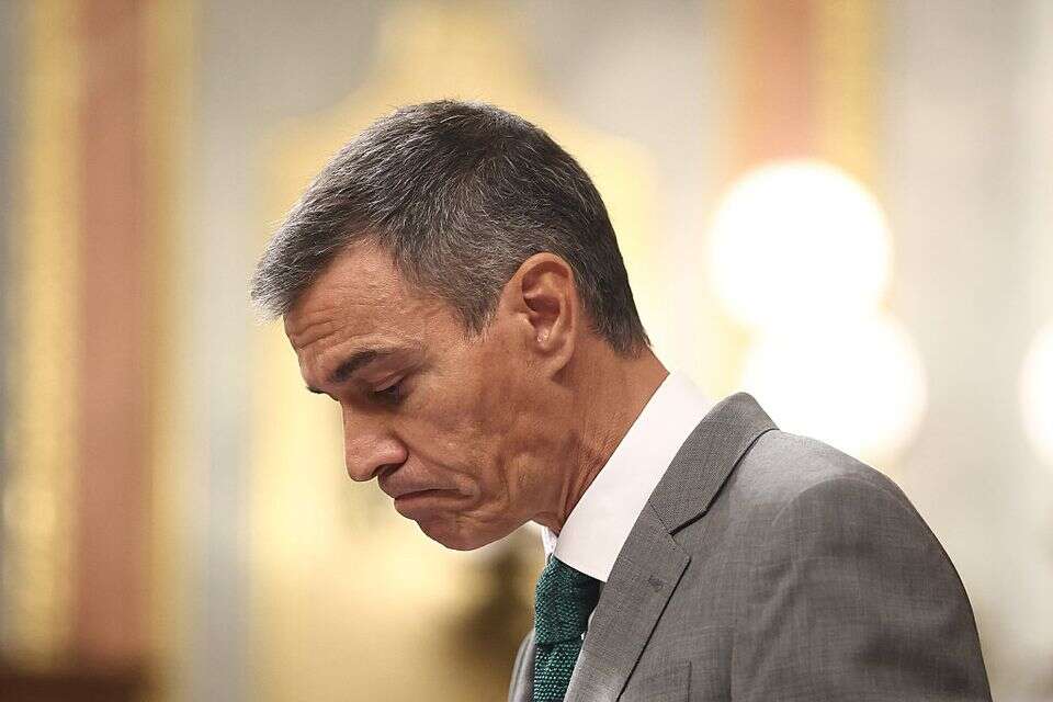 ראש ממשלת ספרד, פדרו סאנצ'ס, במהלך דיון בפרלמנט על הפריצה לסאוטה , איי.פי