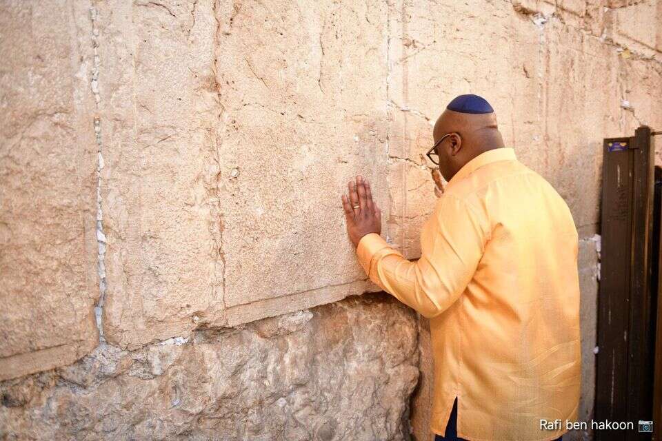 נשיא הרפובליקה הדמוקרטית של קונגו בביקור בכותל , רפי בן חקון