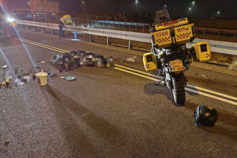 זירת התאונה בכביש 7 , תיעוד מבצעי מד"א