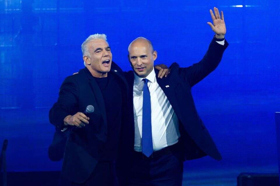בנט ולפיד באירוע השקת מפלגת "ביחד" , משה שי