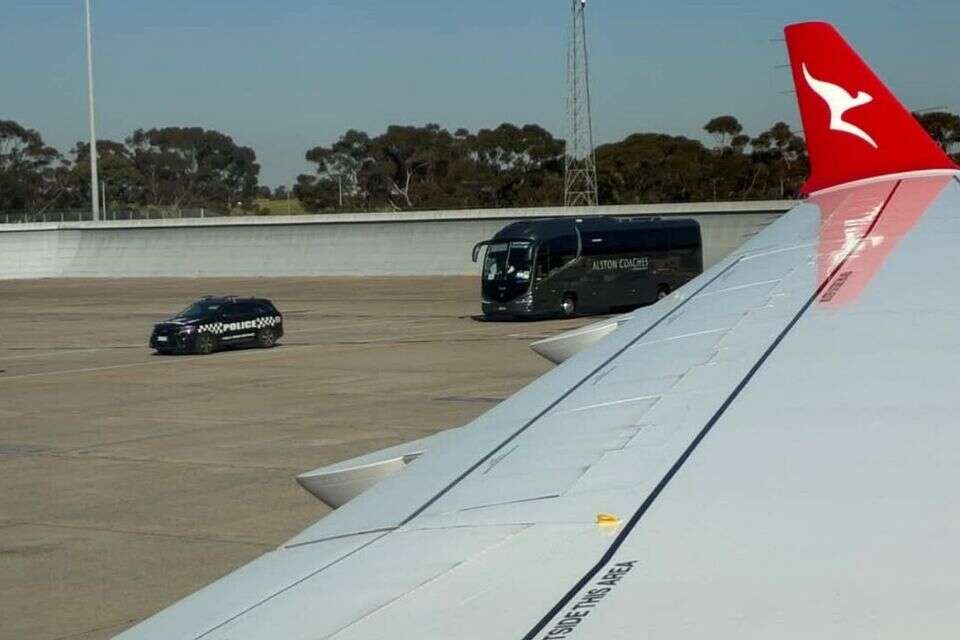 המטוס בעת הנחיתה בקטאר , צילום מסך