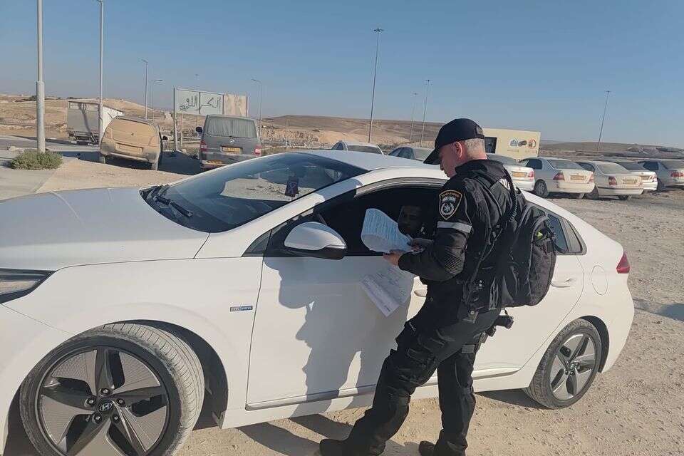 רכבים הורדו מהכביש במגזר הבדואי , דוברות המשטרה