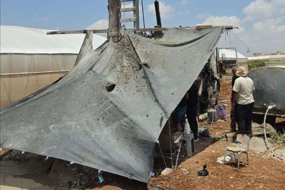 אתר קידוח מים בו נערכה פשיטה בג'נין ,