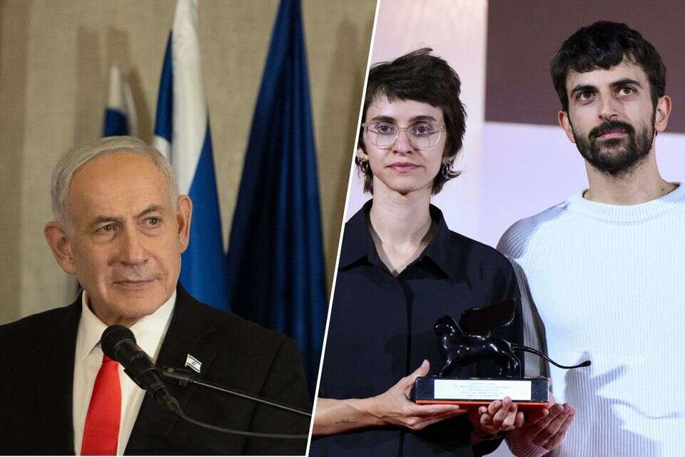נתניהו מגיב על הסרט נז"א , אורן בן חקון, EPA