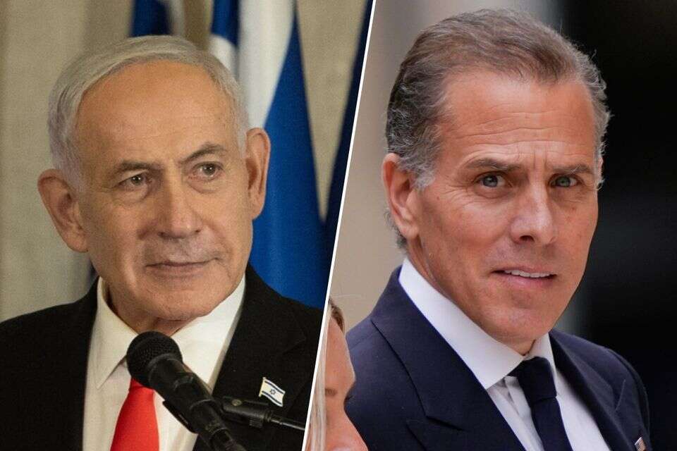 האנטר ביידן ונתניהו , AP, אורן בן חקון