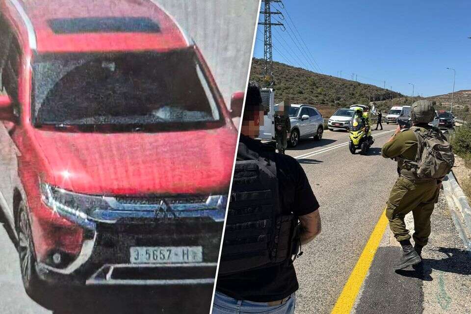 זירת הפיגוע בנווה צוף והרכב שאיתו נמלט המחבל , תיעוד מבצעי מד"א