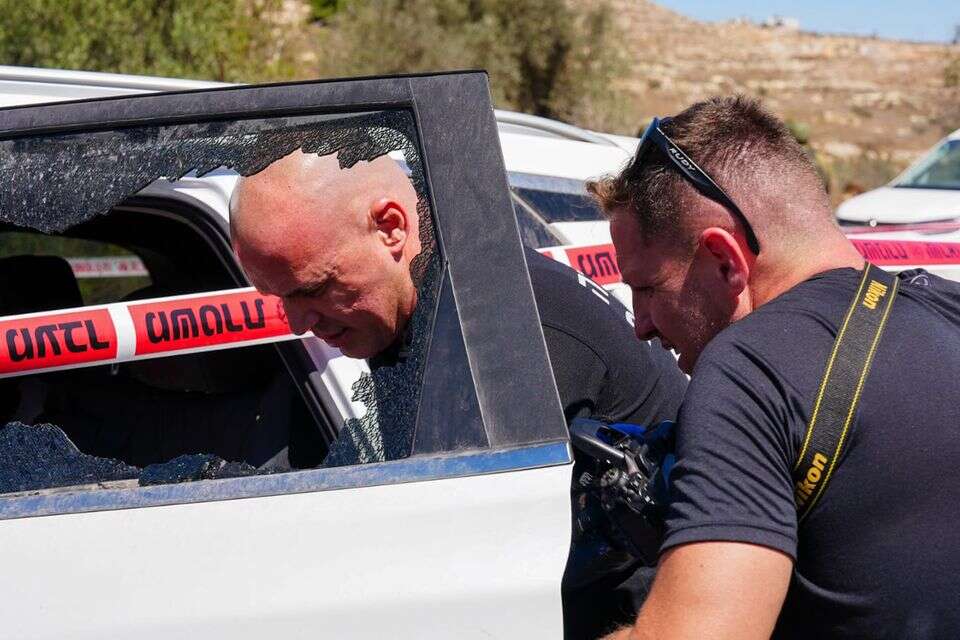 זירת הפיגוע בה נרצח נתי שקרון ז"ל , דוברות המשטרה