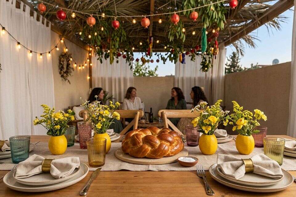 עיצוב סוכה בקלות. אילוסטרציה , ג'מיני