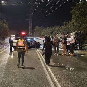 זירת התאונה סמוך לעמנואל , תיעוד מבצעי מד"א