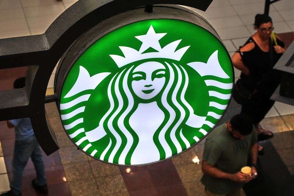 FILE - A Starbucks sign is displayed in the Galleria Mall in Buffalo, N.Y., Wednesday, Aug. 26, 2026. (AP Photo/Gene J. Puskar, File) , AP Photo/Gene J. Puskar, File